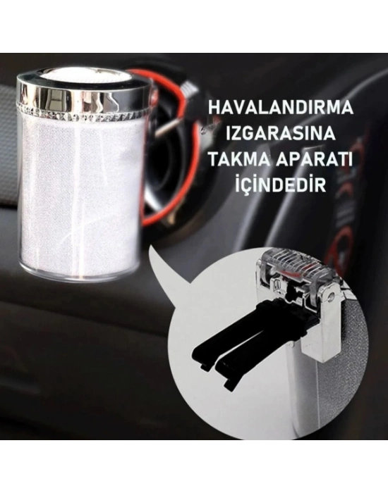 Araç İçi Oto Kokusuz Küllük RGB Işıklı Kapaklı
