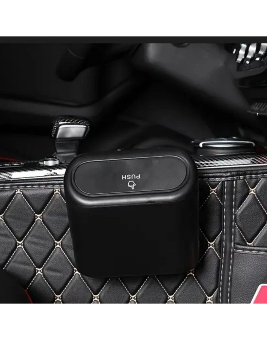 ®  Araç İçi Takılarak Sabitlenebilen Mini Kapaklı Çöp Kovası