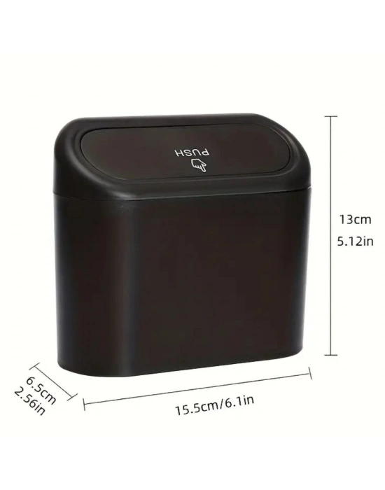 ®  Araç İçi Takılarak Sabitlenebilen Mini Kapaklı Çöp Kovası