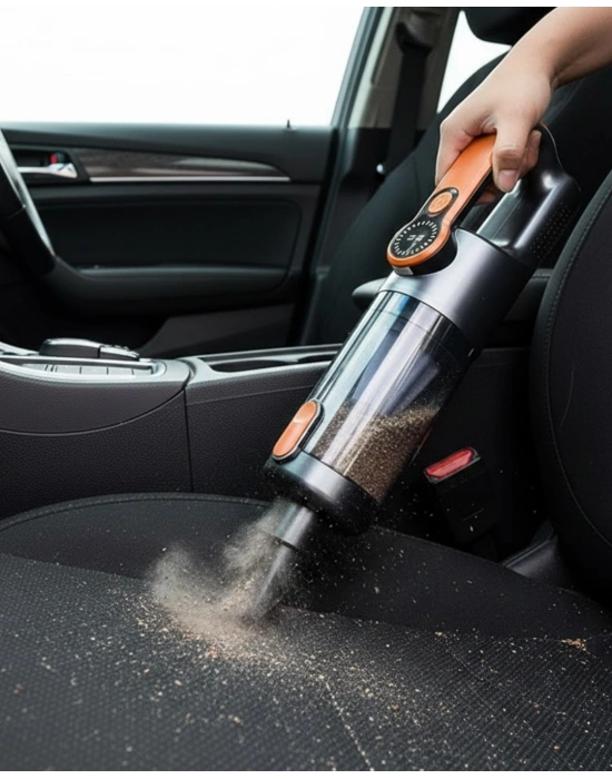 ® Araç İçi Uyumlu Şarjlı El Süpürgesi Dar Alan Temizlik Aparatlı