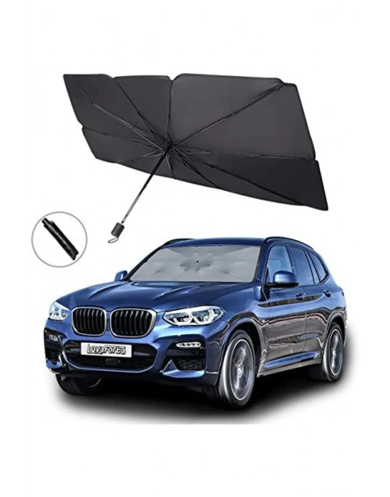 Araç Şemsiyesi Bütün Araçlara Uyumlu Katlanabilir Şemsiye Güneşlik