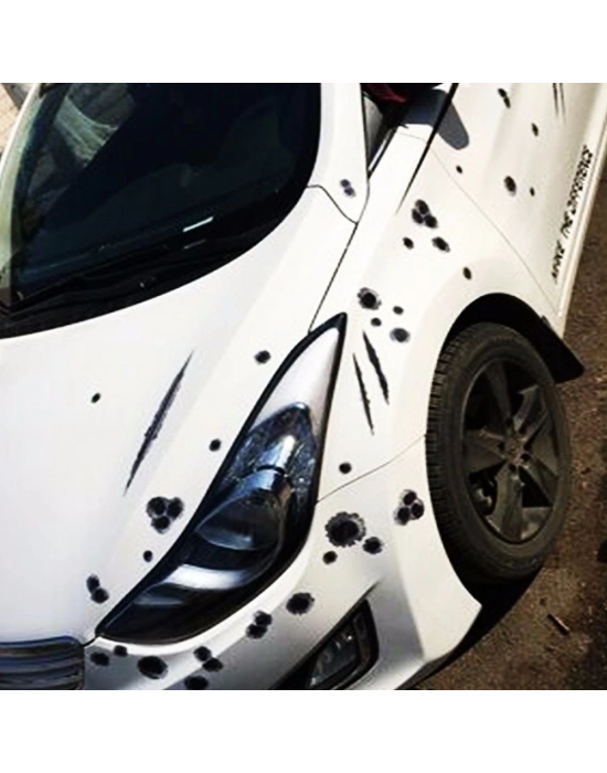 Araç Sticker Mermi Ve Oto Sticker Yara Şeklinde 3d