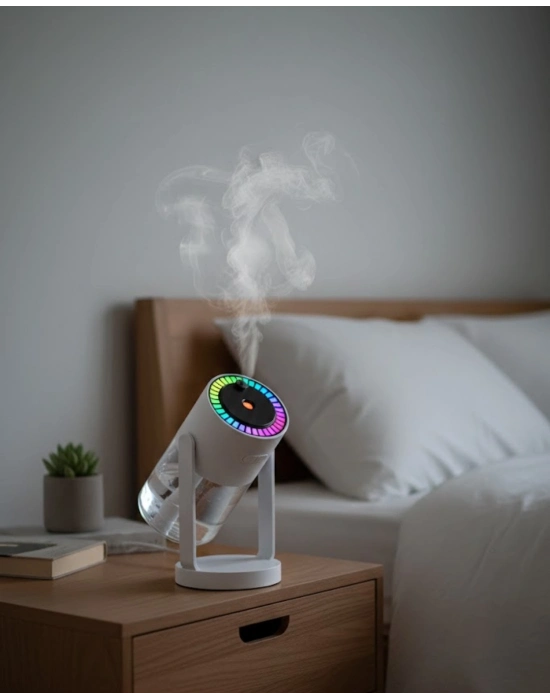 ® Araç ve Ev İçin Hava Nemlendirici Projektörlü Sessiz Buhar