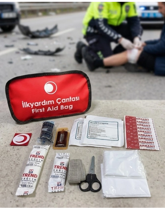 Araç ve Ev İçin İlk Yardım Çantası Eksiksiz Acil Müdahale Seti
