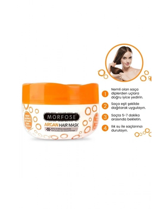 Argan Saç Maskesi 500 ML - Boyalı ve Röfleli Saçlar - mrfs