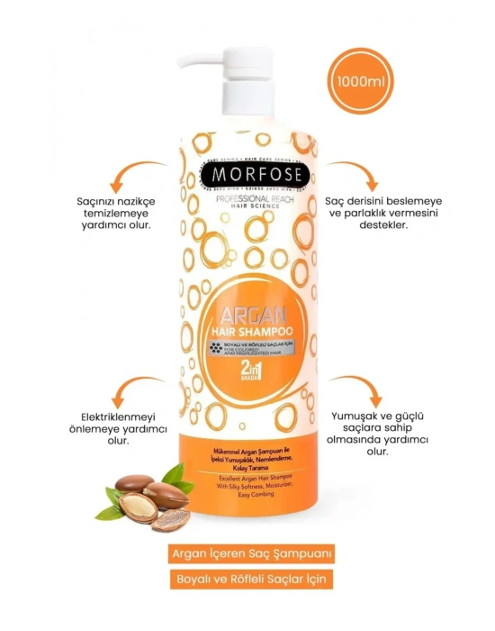 Argan Şampuan 1000 ML - Boyalı Saçlar İçin