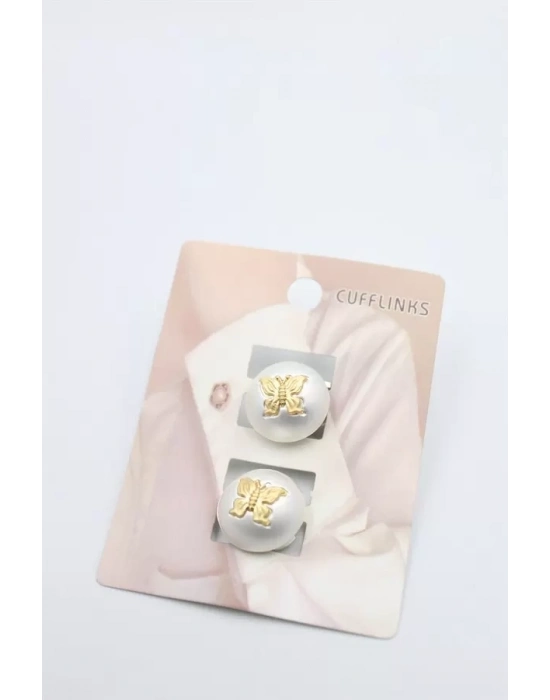 Arı Düğme Broş - Altın