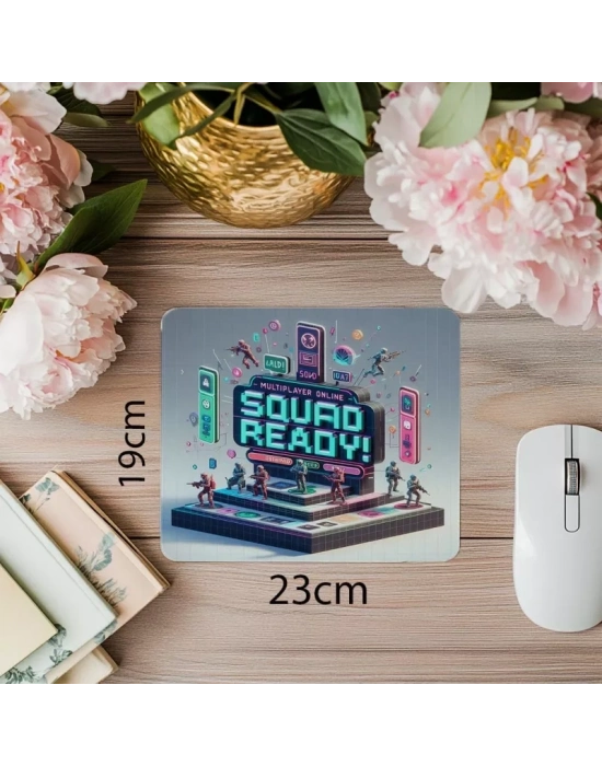 Arkadaşlarla Oyuna Hazır Mouse Pad Tasarımı - 19x23 cm 2 mm Dikdörtgen İthal Baskılı Mouse Pad