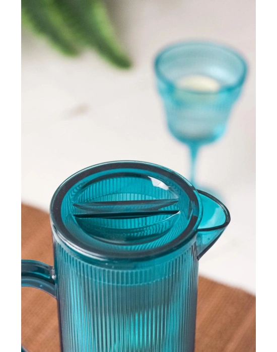 Arkilik Barok 1,5 Lt Aquamarin Sürahi (Buzdolabı Kapak Rafına Sığar)