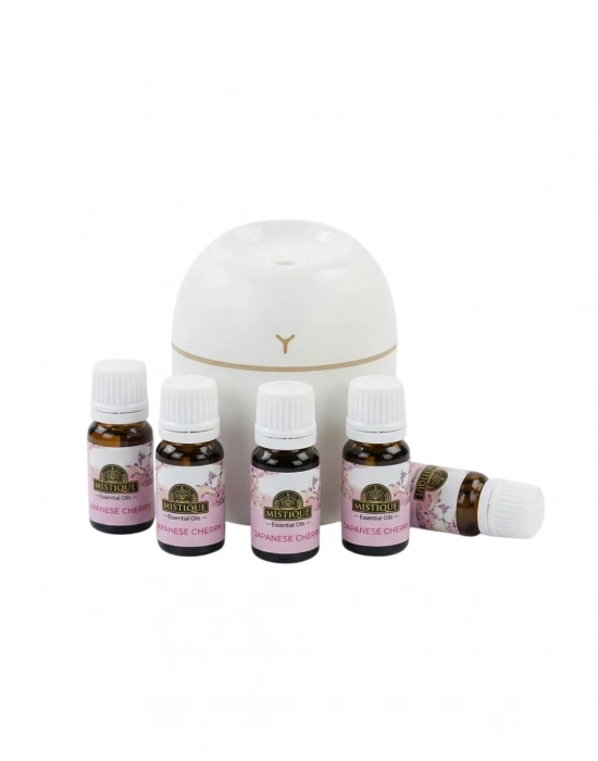 Aromaterapi Özellikli Mini Hava Nemlendirici 5 Esans Hediyeli LED Işıklı Difüzör