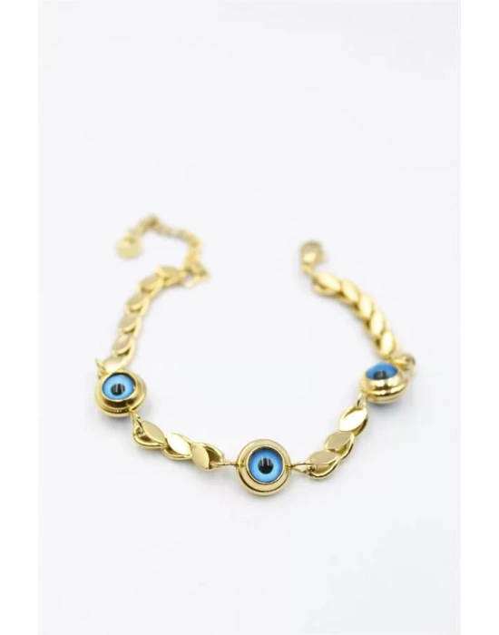 Arpa Zincirli Nazar Bileklik - Altın