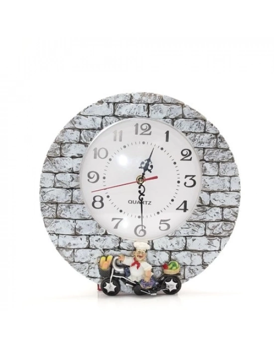 Aşçı Tasarımlı Polyester Duvar Saati Model 1