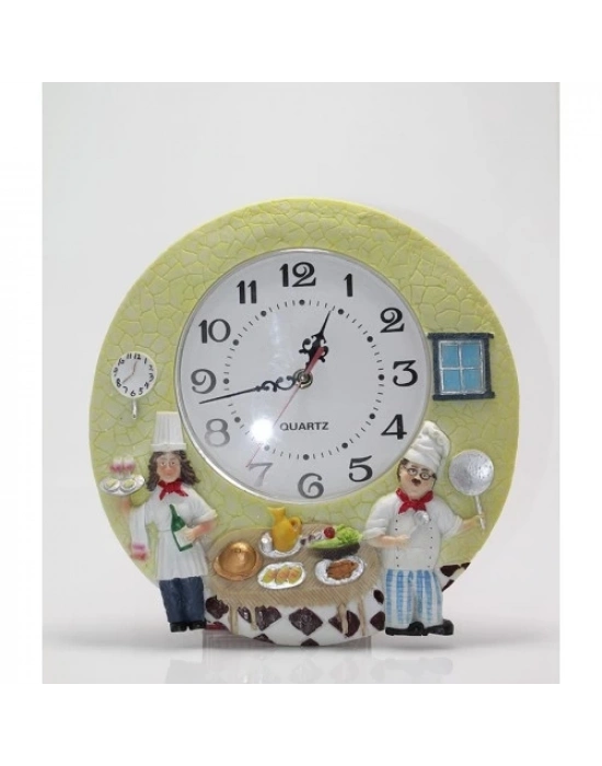 Aşçı Tasarımlı Polyester Duvar Saati Model 4