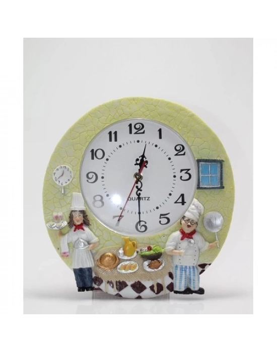 Aşçı Tasarımlı Polyester Duvar Saati Model 5