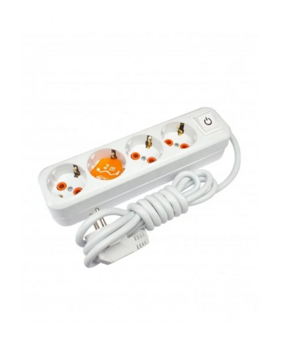 Asel 4lü 2 Metre Anahtarlı Priz