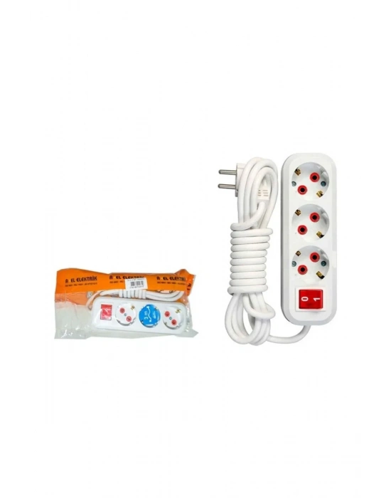 Asel  Priz 3 Lü 3 MT Anahtarlı