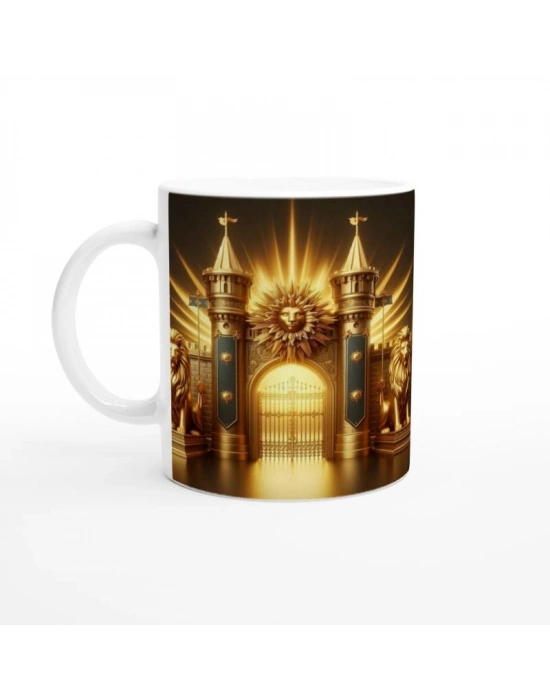 Aslan Burcu Baskılı Kahve Kupası - Burçlar Krallığı Şatosu Vs4