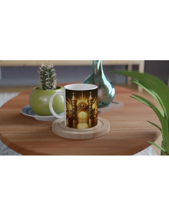 Aslan Burcu Baskılı Kahve Kupası - Burçlar Krallığı Şatosu Vs4