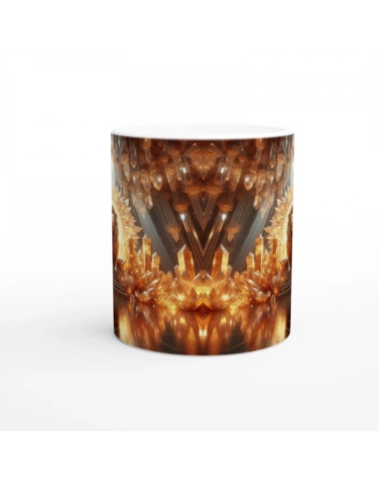 Aslan Burcu Baskılı Kahve Kupası - Büyülü Kristal Mağarası Temalı Vs2