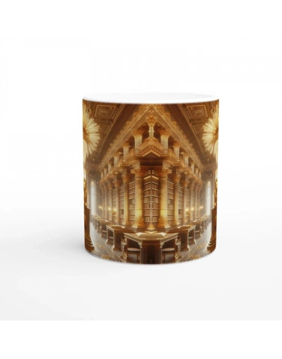 Aslan Burcu Baskılı Kahve Kupası - Zodyak Kütüpanesi Vs1