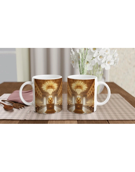 Aslan Burcu Baskılı Kahve Kupası - Zodyak Kütüpanesi Vs1