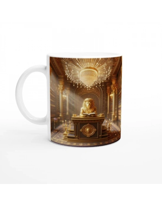 Aslan Burcu Baskılı Kahve Kupası - Zodyak Kütüpanesi Vs4