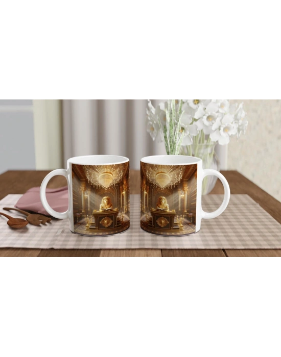 Aslan Burcu Baskılı Kahve Kupası - Zodyak Kütüpanesi Vs4