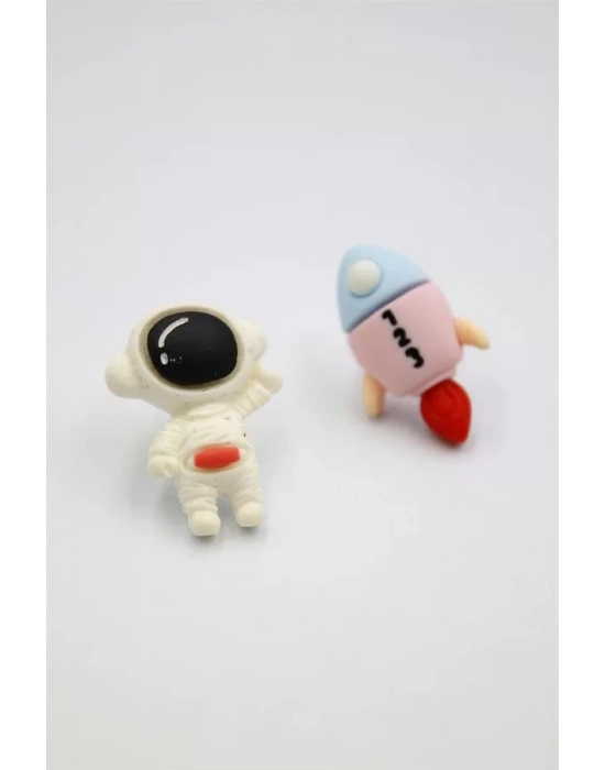 Astronot Hamur Küpe - ÇOK RENKLİ