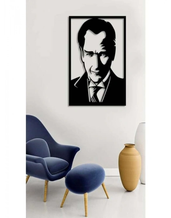 ® Atatürk Silüet Ahşap Duvar Tablosu