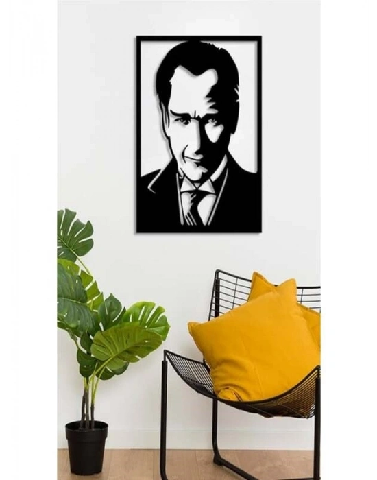 ® Atatürk Silüet Ahşap Duvar Tablosu
