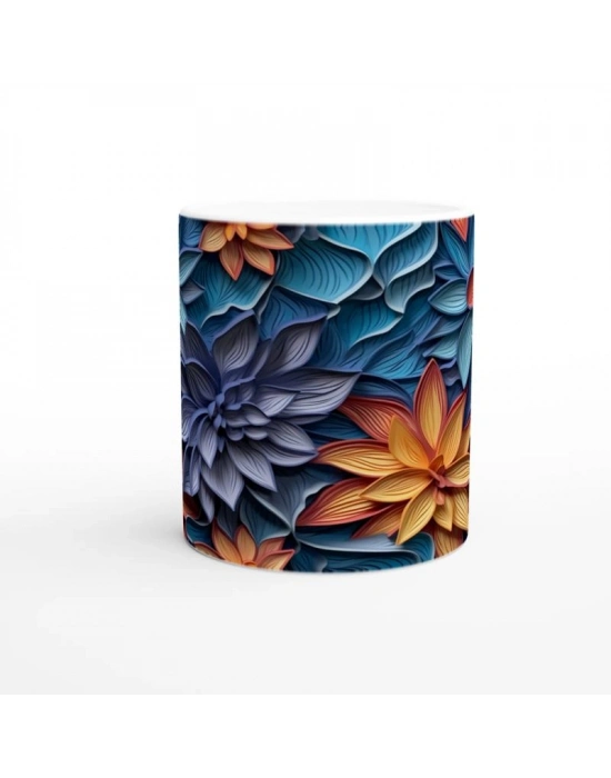 Ateş Çiçekleri Desenli Kupa Bardak