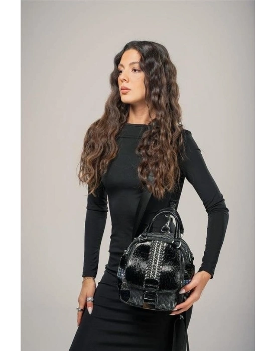 Atey Siyah Cilt Kol Ve Omuz Çantası