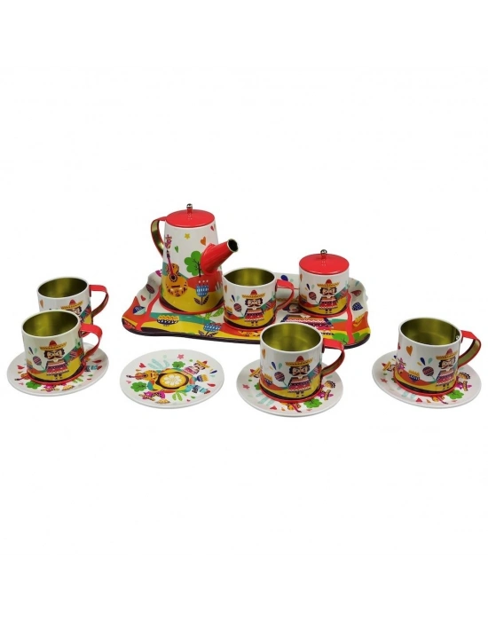 ATF-996-7A-10A 14 PRÇ.DESENLİ METAL ÇAY KAHVE