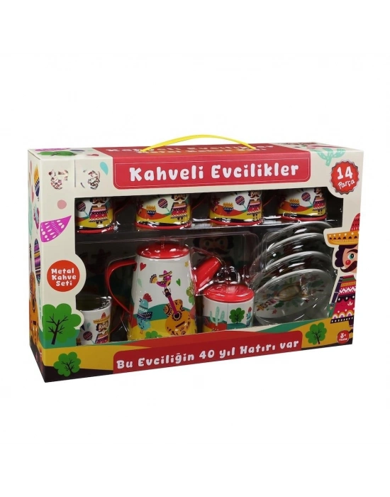 ATF-996-7A-10A 14 PRÇ.DESENLİ METAL ÇAY KAHVE