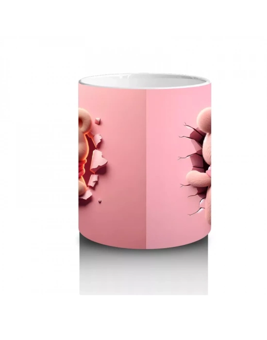 Atkılı Sevimli Ayıcık Arkadan Görünüm – Baskılı Kahve Kupası