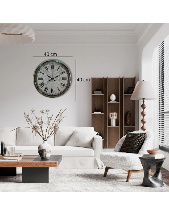 Atlas  40 Cm Metal Duvar Saati