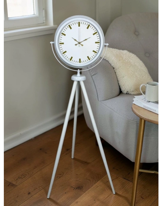 Aura Beyaz Tripod Ayaklı Saat