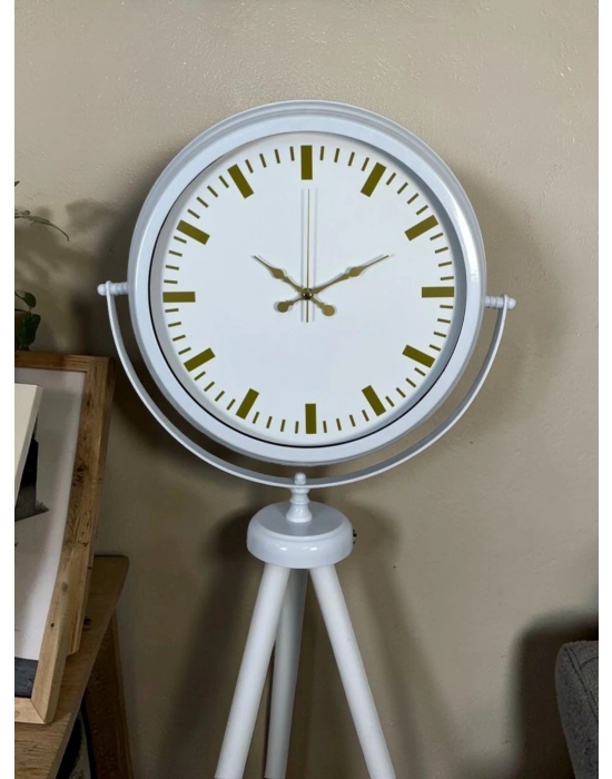 Aura Beyaz Tripod Ayaklı Saat