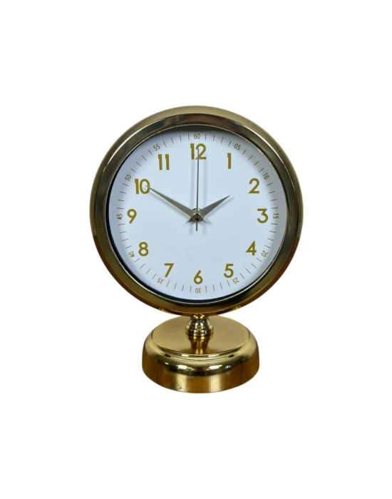 ® Aura Gold Modern 25 x 20 Cm Metal Masa Saati