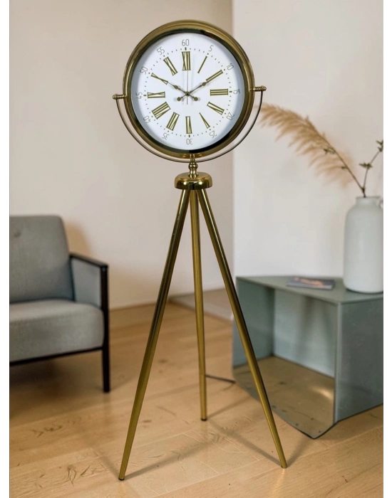 Aura Gold Tripod Ayaklı Dekoratif Saat