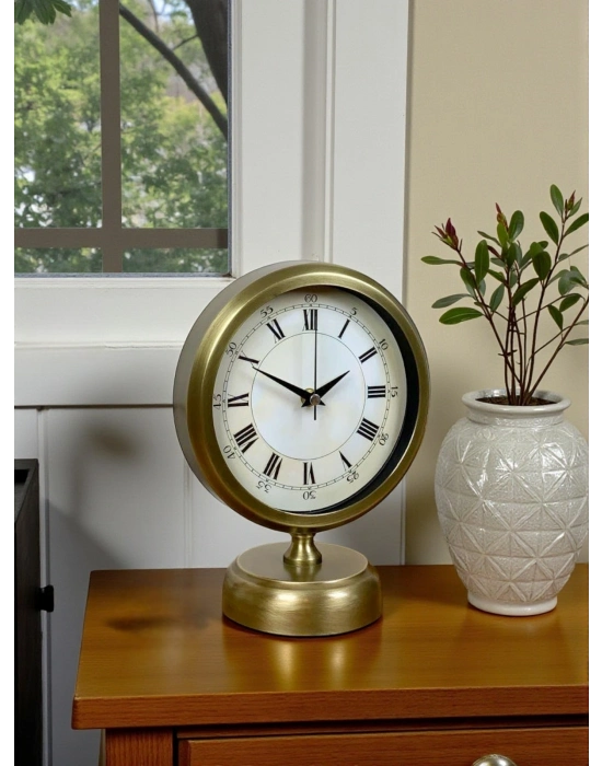 ® Aurum Retro 25x20 Eskitme Metal Masa Saati