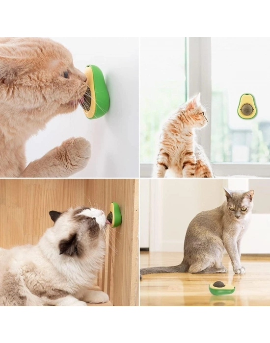 ®  Avokado Model Yapışkanlı Kedi Oyuncağı Yenilebilir Kedi Nanesi Otu