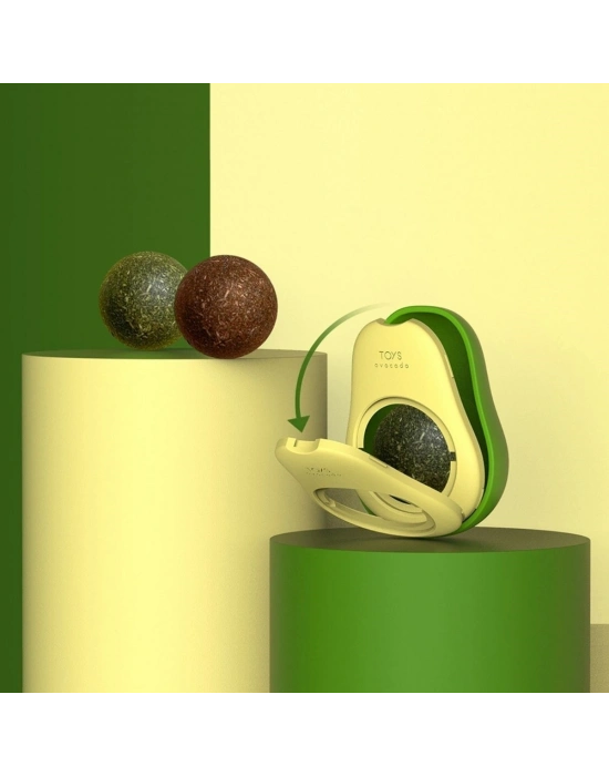 ®  Avokado Model Yapışkanlı Kedi Oyuncağı Yenilebilir Kedi Nanesi Otu