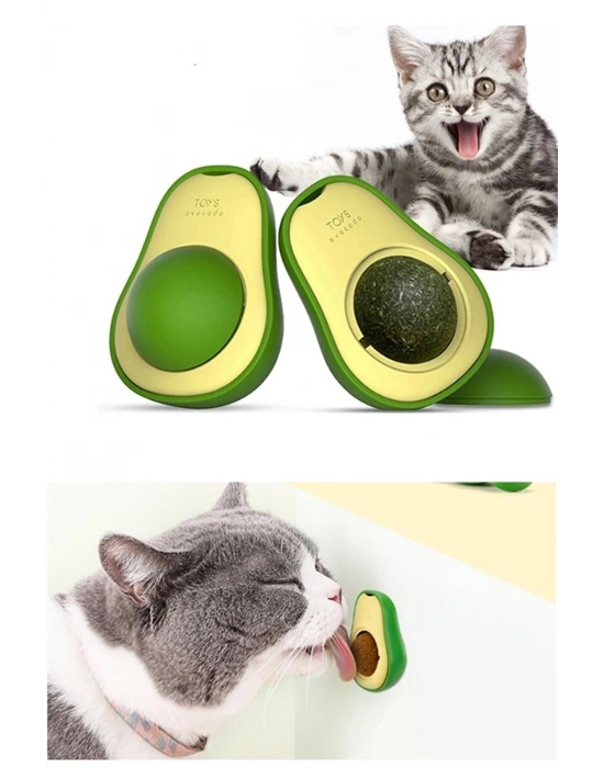 Avokado Tasarımlı Kedi Yalama Topu