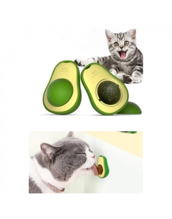 Avokado Tasarımlı Kedi Yalama Topu