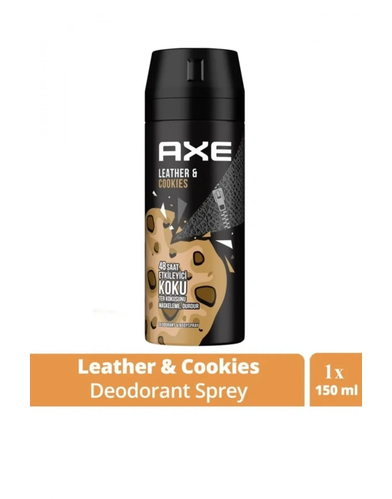 Axe Erkek Sprey Deodorant Leather & Cookies 48 Saat Etkileyeci Koku 150 ml
