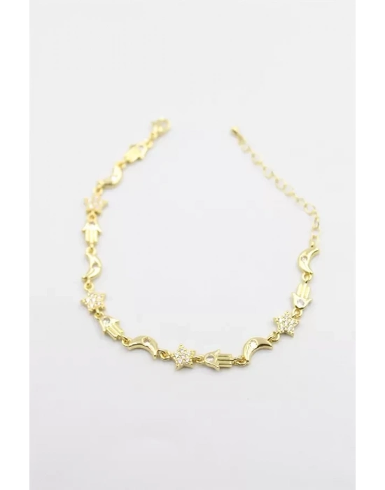 Ay Yıldız Bileklik - Altın