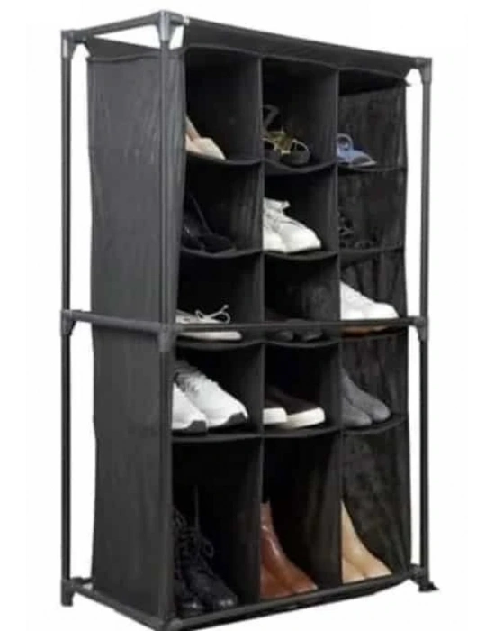 Ayakkabı Rafı - 15 Bölmeli Kumaş Ayakkabı Dolabı