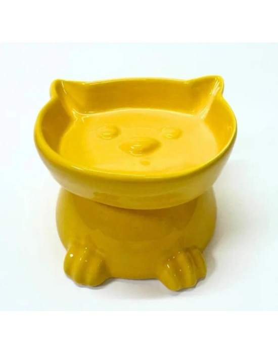 Ayaklı Kulaklı Seramik Mama Kabı