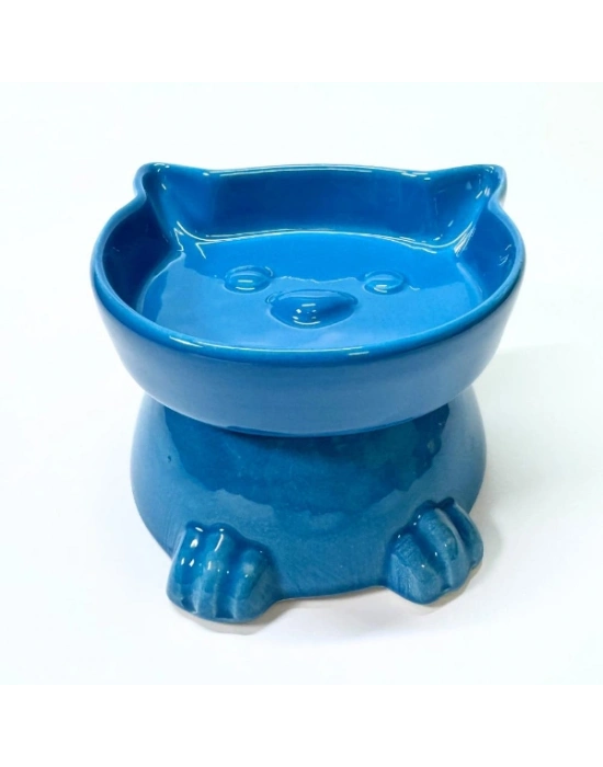 Ayaklı Kulaklı Seramik Mama Kabı